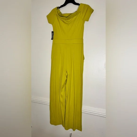New York & Company Vibrant Lime Jumpsuit - Picture 4 of 8